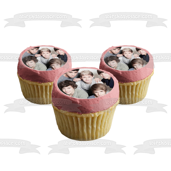 One Direction Niall Horan Liam Payne Harry Styles Louis Tomlinsonband Zayn Malik Imágenes comestibles para cupcakes ABPID08314 