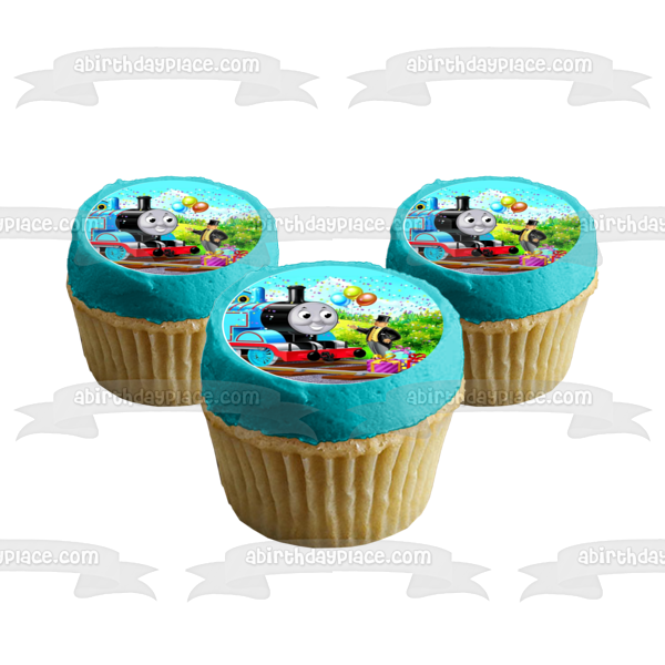 Thomas and Friends Happy Birthday Sir Topham Hatt Edible Cupcake Topper Images ABPID14778