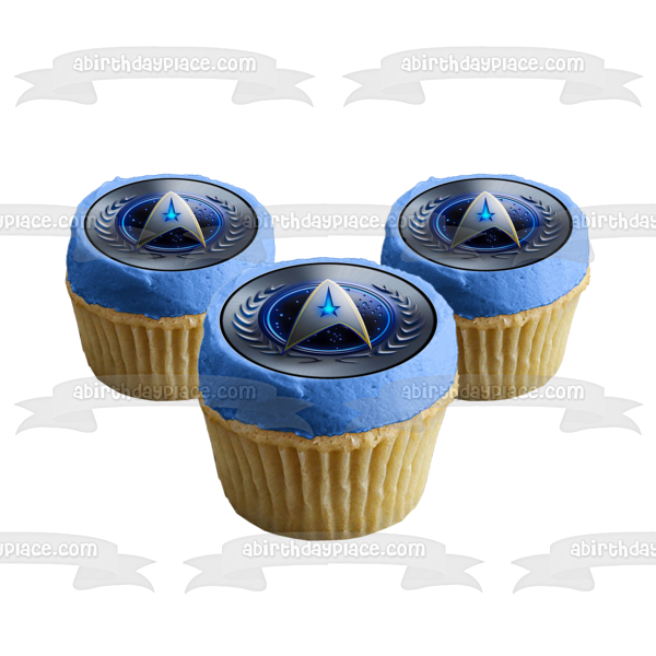 Imágenes comestibles para cupcakes con logotipos azules de Star Trek ABPID14801 