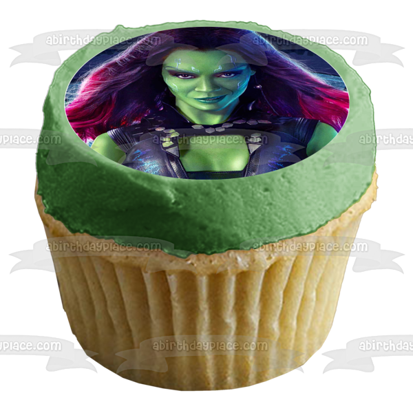 Guardianes de la Galaxia Gamora Star-Lord Thanos Nebulosa Mapache Yondu Imágenes comestibles para cupcakes ABPID14846 