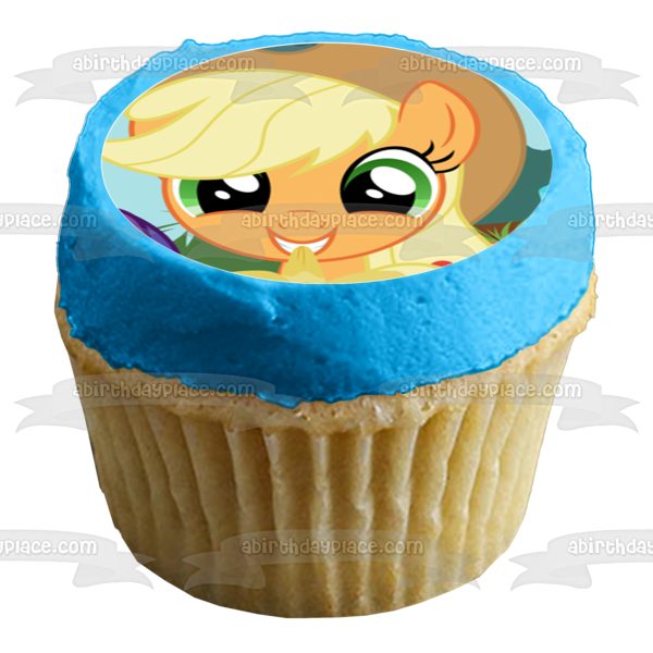 My Little Pony Rainbow Dash Fluttershy Pinkie Pie Rarity Edible Cupcake Topper Images ABPID14862