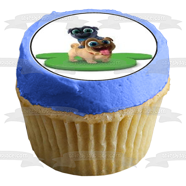 Disney Puppy Dog Pals Logo Bingo Rolly Edible Cupcake Topper Images ABPID22155