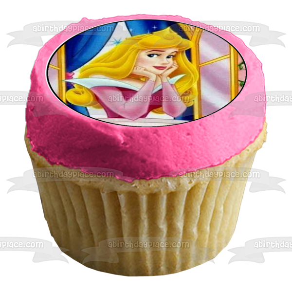 Disney Sleeping Beauty Aurora Prince Ball Gown Dancing Edible Cupcake Topper Images ABPID27608