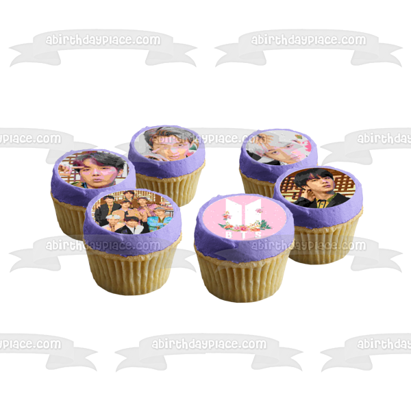 Bts Bangtan Boys K-Pop Jin J-Hope Rm Jungkook Imágenes comestibles para cupcakes ABPID50377 