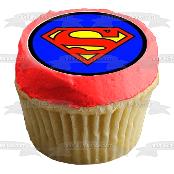 Logotipos de superhéroes DC Marvel Iron Man Spider-Man Super Man Thor the Flash Green Lantern Capitán América Batman Edible Cupcake Topper Imágenes ABPID50389 