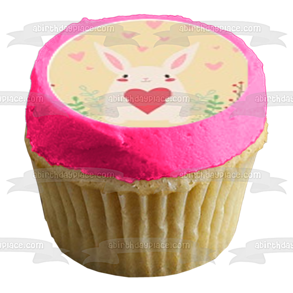 Happy Valentine's Day Assorted Cute Critters Hearts Edible Cupcake Topper Images ABPID50845