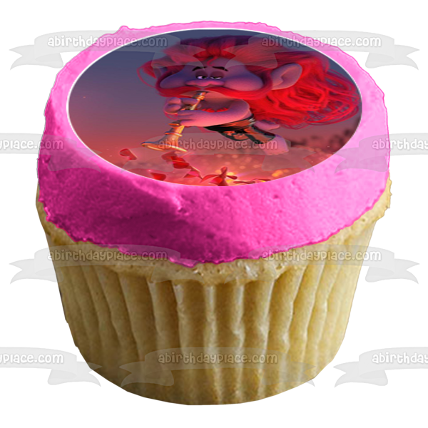 Trolls World Tour Queen Poppy Queen Barb Branch King Trollex Imágenes comestibles para cupcakes ABPID52218 