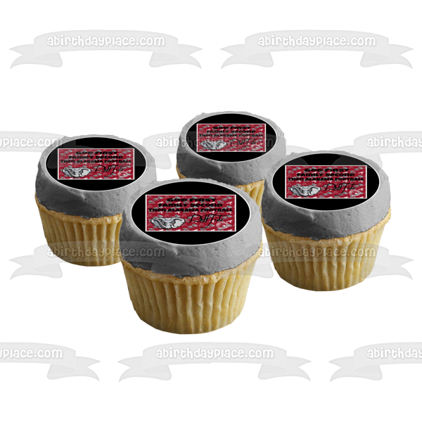 The University of Alabama Crimson Tide Football Logo's NCAA God First Family Second Then Alabama Football Edible Cake Topper Image ABPID05761