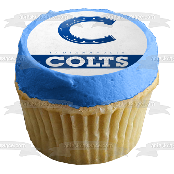 Indianapolis Colts Logo NFL South Division National Football League Edible Cake Topper Image ABPID03870