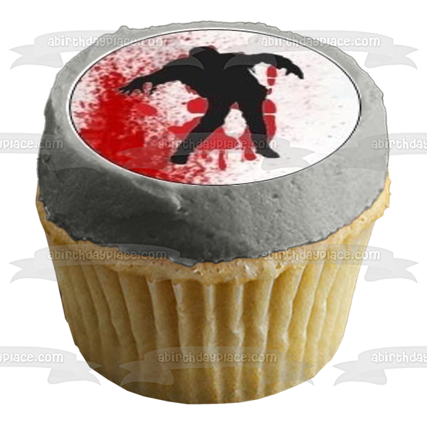 The Walking Dead Logo and Zombies Edible Cupcake Topper Images ABPID03897