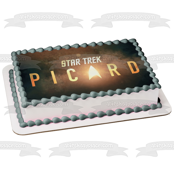 Imagen comestible para decoración de tarta con el logotipo de Picard de Star Trek ABPID53652 