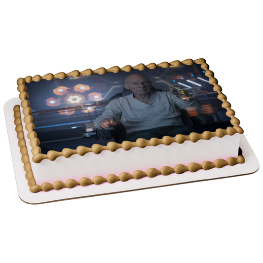 Star Trek Picard Patrick Stewart Edible Cake Topper Image ABPID53653