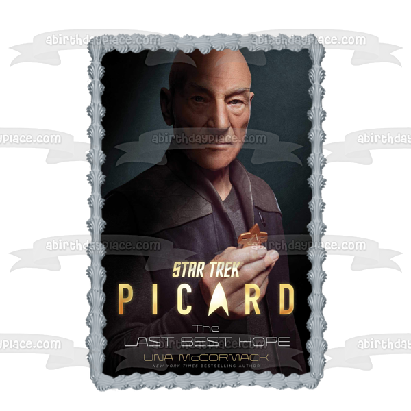 Star Trek Picard, la última portada del libro Best Hope, decoración comestible para tarta, imagen ABPID53655 