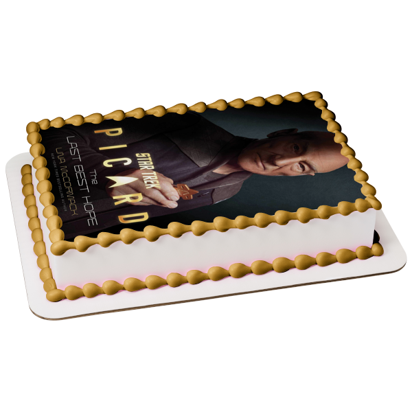 Star Trek Picard the Last Best Hope Book Cover Edible Cake Topper Image ABPID53655