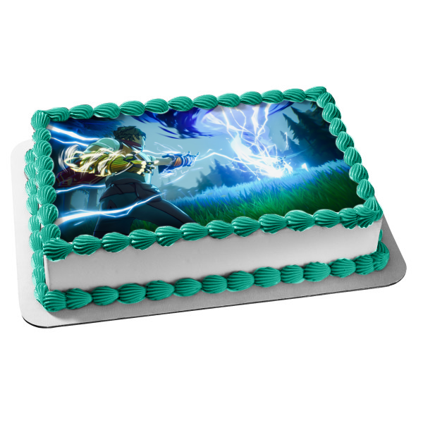 Spellbreak Lightning Gauntlet Edible Cake Topper Image ABPID53666