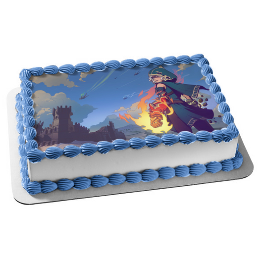 Spellbreak Skin Fire Gauntlet Edible Cake Topper Image ABPID53667