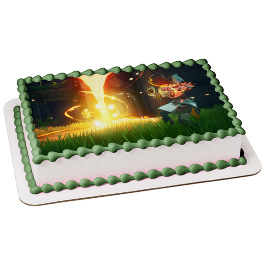 Spellbreak Fire Tornado Edible Cake Topper Image ABPID53669