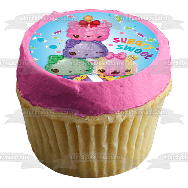 Num Noms Sugary Sweet Assorted Characters and Candy Edible Cake Topper Image ABPID03937