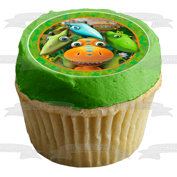 Dinosaur Train Jim Buddy Tiny Mrs. Pteranodon y Mr. Pteranodon Adorno comestible para tarta Imagen ABPID03948 