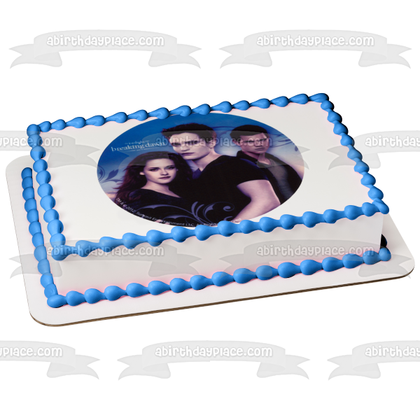 Imagen comestible para tarta de Crepúsculo Amanecer Bella Edward y Jacob ABPID03969 