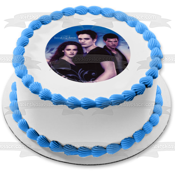 Imagen comestible para tarta de Crepúsculo Amanecer Bella Edward y Jacob ABPID03969 