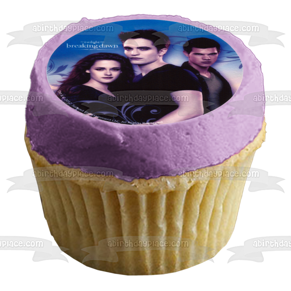 Imagen comestible para tarta de Crepúsculo Amanecer Bella Edward y Jacob ABPID03969 