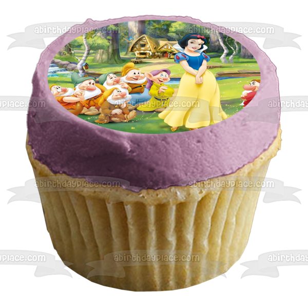 Snow White Dwarfs Edible Cake Topper Image ABPID05853