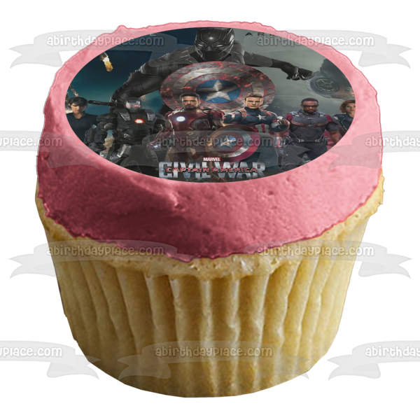 Captain America Civil War Whose Side Are You On? Edible Cake Topper Image ABPID04007