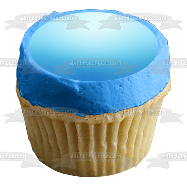 Imagen comestible para decoración de tarta con fondo azul claro ABPID05876 