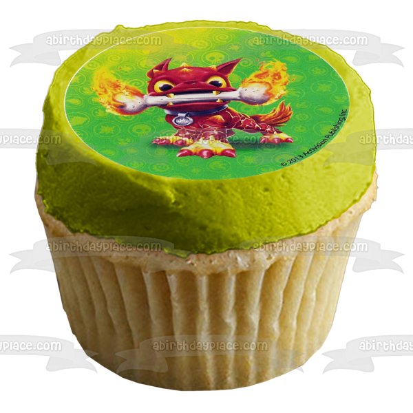 Skylander Swap Force Blast Zone Wash and Buckler Edible Cupcake Topper Images ABPID04017