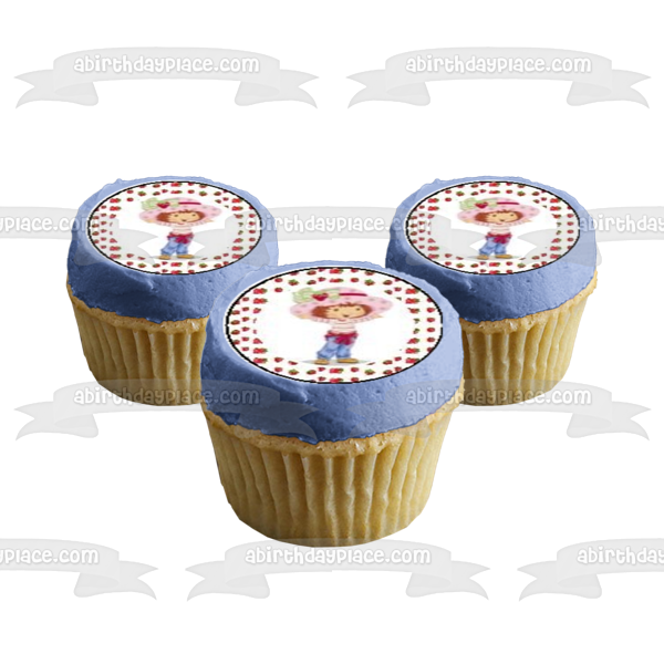 Strawberry Shortcake Edible Cupcake Topper Images ABPID05911