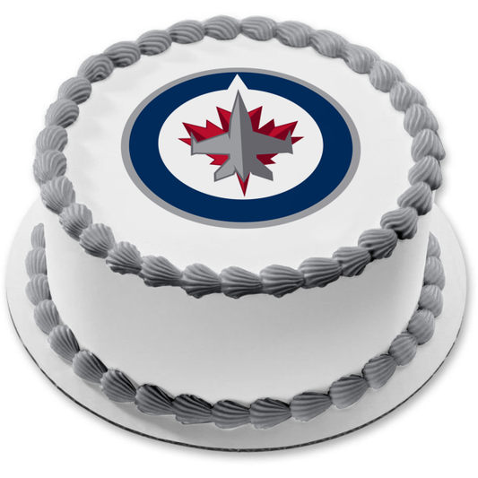 Imagen comestible para tarta con logotipo del equipo profesional de hockey sobre hielo de los Winnipeg Jets ABPID04065 