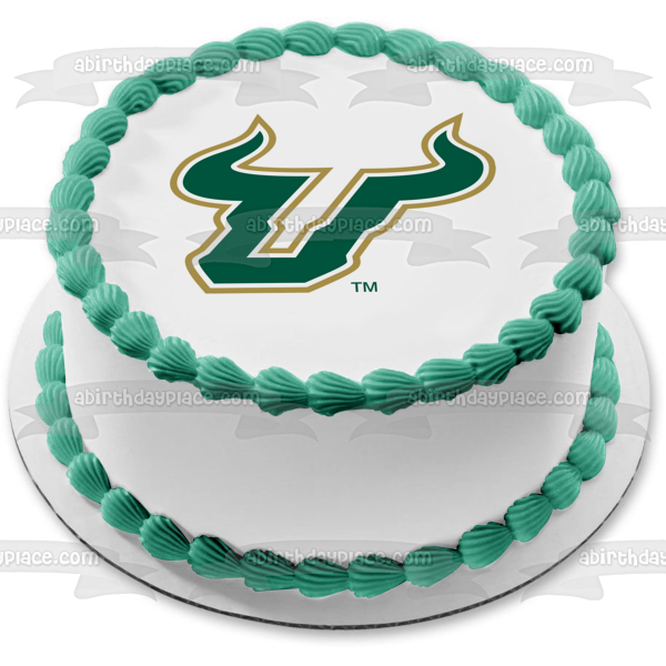 Imagen comestible para decoración de tarta con el logotipo de los Bulls de la Universidad del Sur de Florida ABPID04096 