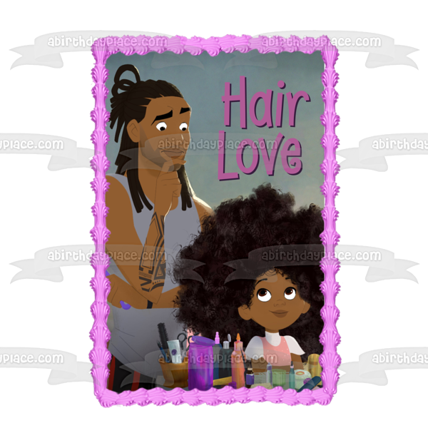 Hair Love Zuri Daddy Edible Cake Topper Image ABPID51037