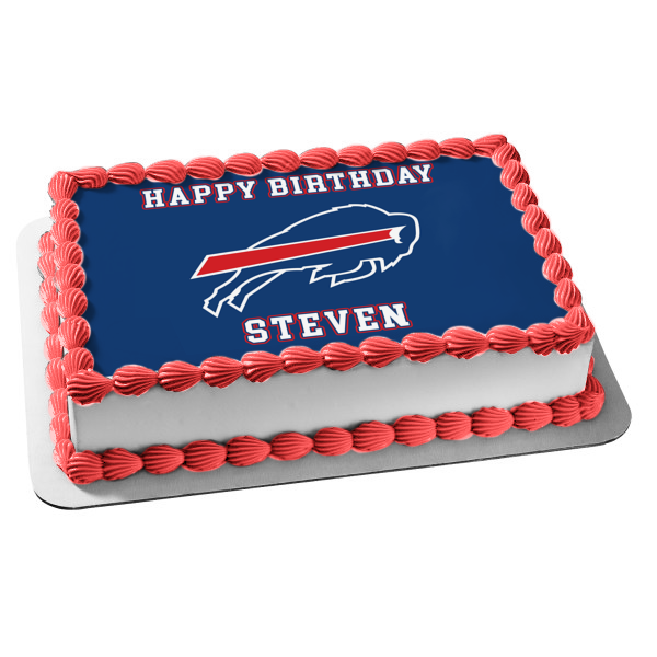 Buffalo Bills Logo NFL Football Edible Cake Topper Image ABPID03336