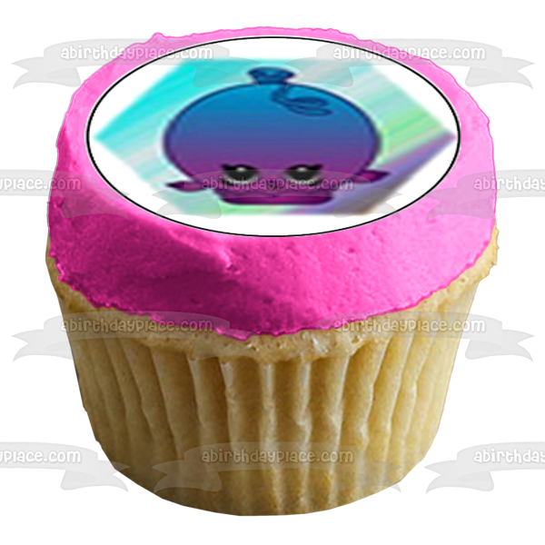 Shopkins Lippy Lips Cupcake Queen June Globo y Gran Jam Imágenes comestibles para cupcakes ABPID00997 