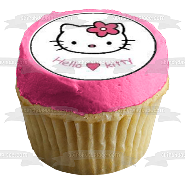 Hello Kitty traje de baño alas de hada disfraz vestido comestible Cupcake Topper imágenes ABPID01174 