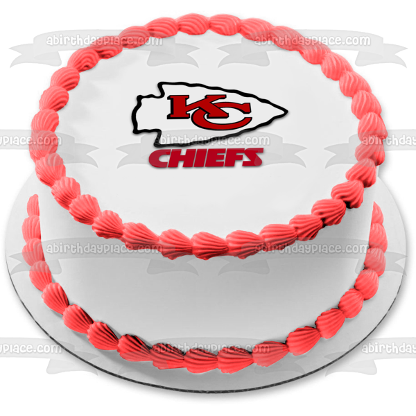 Kansas City Chiefs Logo NFL Edible Cake Topper Image ABPID06153