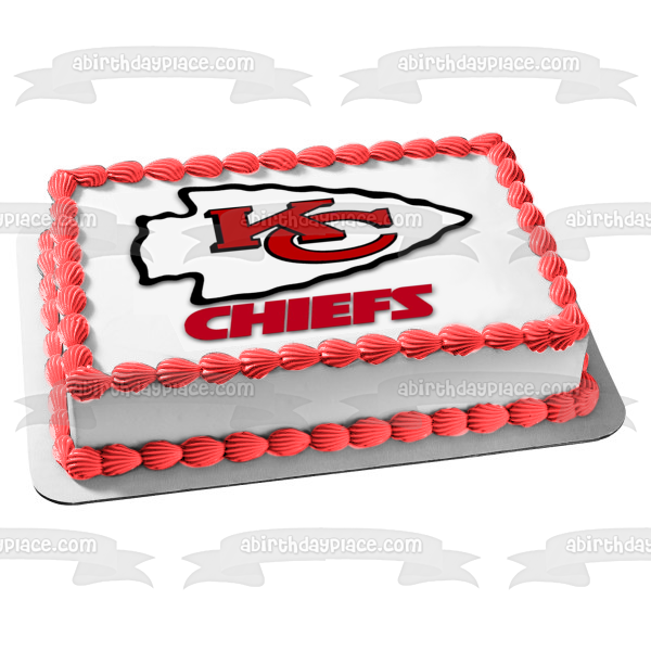 Kansas City Chiefs Logo NFL Edible Cake Topper Image ABPID06153