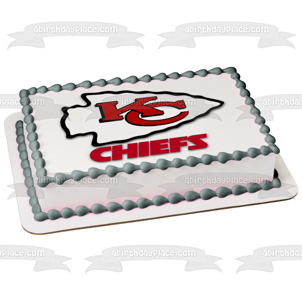 Kansas City Chiefs Logo NFL Edible Cake Topper Image ABPID06153