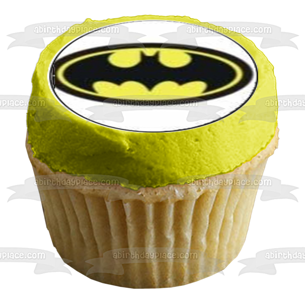 Imágenes comestibles para cupcakes con el logotipo de Batman Bruce Wayne ABPID01642 