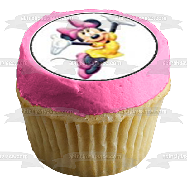 Mickey Mouse and Friends Minnie Mouse Edible Cupcake Topper Images ABPID03863