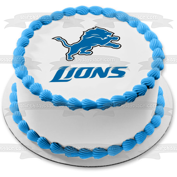 Detroit Lions Logo NFL Professional American Football Edible Cake Topp – A  Birthday Place