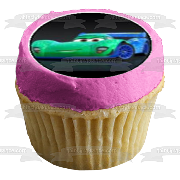 Cars 2 Lightening McQueen Sally Carrera Mater and Holly Shiftwell Edible Cupcake Topper Images ABPID06657