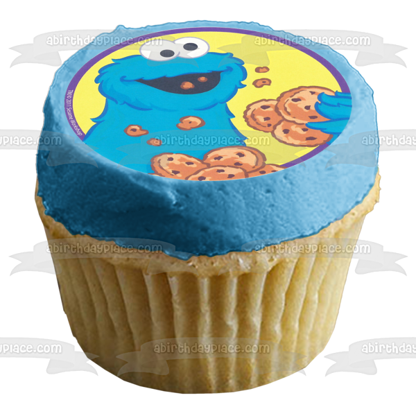 Imágenes comestibles para cupcakes de Barrio Sésamo, Elmo, Elmo, el monstruo de las galletas, Abby Cadabby, Bert y Ernie, ABPID04254 