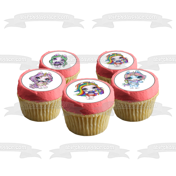 Poopsie Surprise Unicorn Crush Rainbow Brightstar Oopsie Starlight Dazzle Darling Whoopsie Doodle Edible Cupcake Topper Images ABPID50923