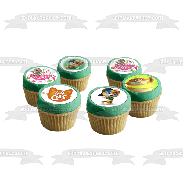 44 Cats Lampo Milday Meatball Pilou Assorted Pictures Poses Edible Cupcake Topper Images ABPID50936