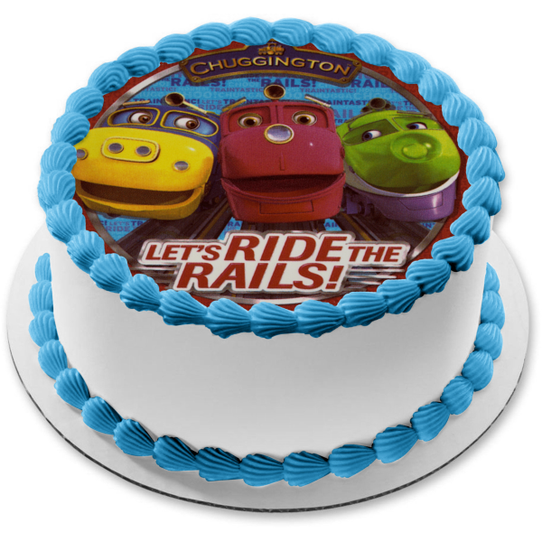 Locomotoras Chuggington Wilson Brewster y Koko Let's Ride the Rails Imagen comestible para decoración de tarta ABPID06215 