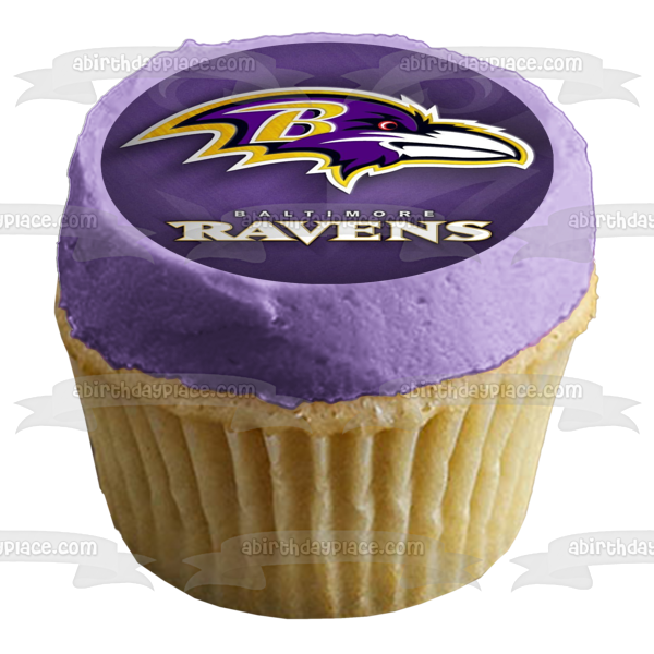 Imagen comestible para tarta con logotipo de los Baltimore Ravens de la NFL ABPID06240 