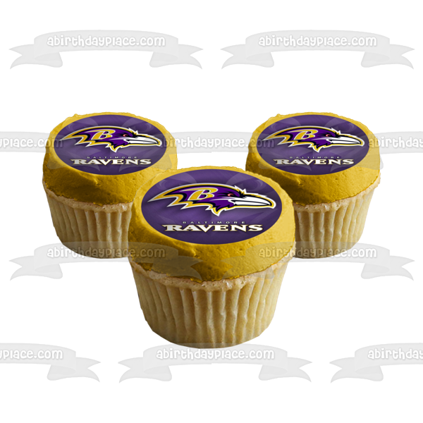 Imagen comestible para tarta con logotipo de los Baltimore Ravens de la NFL ABPID06240 